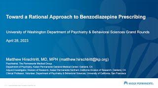 Toward a Rational Approach to Benzodiazepine Prescribing