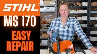 Stihl MS170 Chainsaw  *  Chain Won’t Turn  *  Easy Fix!