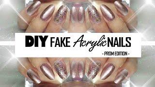 DIY: Fake nails at HOME - Prom edition | Nail fairy Acrylics