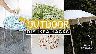 DIY OUTDOOR IKEA HACKS ️ Affordable DIY Decor + Furniture for Outside