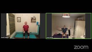 Relaxing yoga session for axial spondyloarthritis