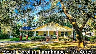 South Carolina Farmhouse For Sale | $385k | South Carolina Land For Sals | Farms Land On 17+ Acres