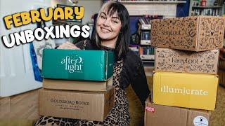 February Book Unboxing! Illumicrate, Fairyloot, Anticipated Releases & Bookish Candles  2025