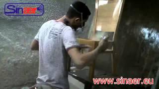 Spray application of primer for wood finishing by SINAER ®