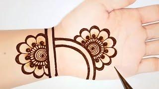 Beautiful Arabic Mehndi design for hands|Simple Easy Mehandi design| Mehandi designs Shab's Creation