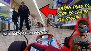 Crazy Lady Tries to Stop FPV RC Car Shopping in GIANT Store Challenge!