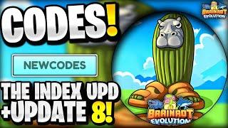 *NEW* All Working THE INDEX UPDATE 8 CODES FOR BRAINROT EVOLUTION! ROBLOX BRAINROT EVOLUTION CODES