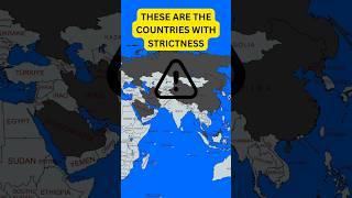 Countries with Strictness #mapanimation #geobyte #facts