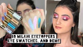 Milani Hypnotic Lights Holographic Eye Toppers | Eye-swatches, Demo, + Review | Stila Dupe