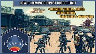 Starfield - How to remove Outpost Budget Limit + Unlimited Turrets, Robots, Crew Stations