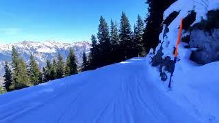 Axalp /Bern Downhill on ski from the top / beautiful Switzerland