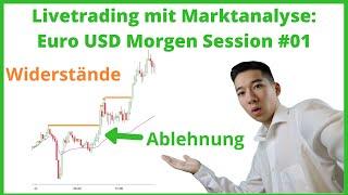 Daytrading lernen - Marktanalyse: Euro USD Morgen Session #01