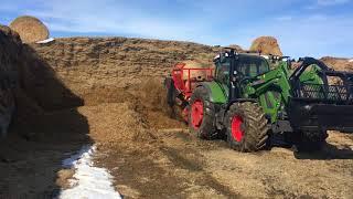 Highline The CFR Bale Pro® with Feed Chopper™ processing silage bales!