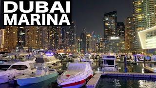 Dubai Marina Complete Night Walk 2024 | 4K | Dubai Tourist Attraction