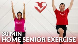 30 Min Home Exercise for Seniors, Elderly, & Older People - Seated Chair Exercise Senior Workout