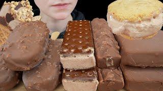 ASMR Chocolate Ice Cream *Snickers Candy, Cookie Sandwich, Klondike, Haagen Dazs | Dessert Mukbang