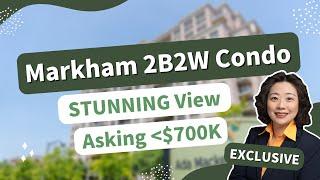 NEW Listing! Markham 2Br2Wr Condo with STUNNING View Ask Less than $700k!