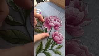 Peonies on Dress  +  #embroidery  #flowers #pattern