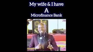 My wife and I own a microfinance Bank by Apostle Johnson suleman #bank #microsoft #micro #wife # @