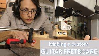 Making a custom Guitar neck and fretboard from scratch - Custom Guitar Build - E03 The Fretboard