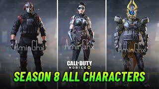 Season 8 All Free & Paid Characters CODM - S8 BP Skins COD Mobile