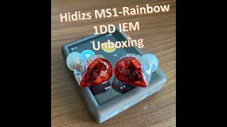 Hidizs MS1-Rainbow 1DD Driver IEM Unboxing