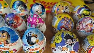 Распаковка-батл между :" киндер сюрприз" и шарами "чупа-чупс"  Неожиданные сюрпризы..