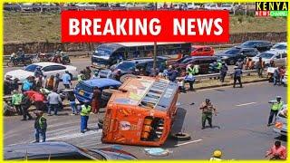 THIKA ROAD ACCIDENT TODAY - Bus & Saloon Car involved