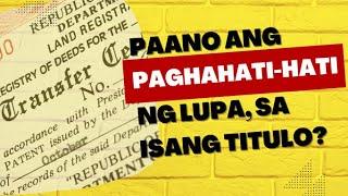 How to subdivide land title in 2024/Paghahati hati ng lupa na nasa isang Titulo o Mother Title