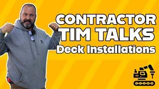 Contractor Tim gives some pointers on how to improve your deck installation.