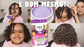 TESTEI O CREME DE UVA CACHINHOS BRILHANTES DA SALON LINE NO CABELO DA ALYSSA | Oeslanhiny Nunes