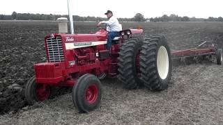 International 1456 plowing