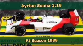 Ayrton Senna - McLaren Honda MP4/4 - F1 Season 1988 - Minichamps 1:18 model car