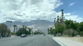 Driving in Sunny Palm Springs, California. Mid-Century Homes Dream.