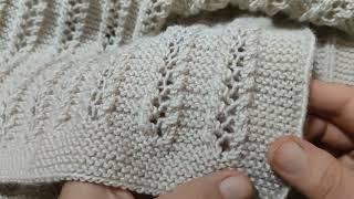Her detayıyla İki şiş yelek örneği
