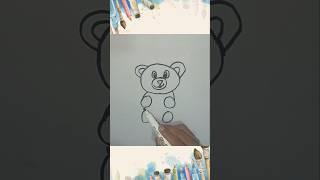 HOW TO DRAW VERY EASY TEDDY BEAR || HAPPY DRAWING FOR KIDS