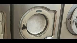 Wascomat Senior W630 Washing Machine. First Spin With Sudslock And Start Of 2nd Rinse.