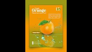 Orange Poster design in photoshop CC by hridoyhtd