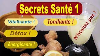 Recette merveilleuse ancienne de boisson traditionnelle au gingembre et citron, vitalisante, détox