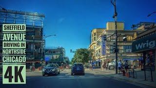 Sheffield Avenue: Driving in Northside Chicago 4K: Streets of the Americas