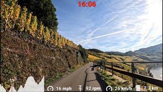 Ultimate Indoor Cycling Workout Autumn Mosel River Germany 4K Video