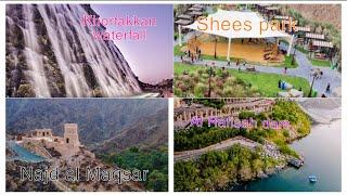 Visit to Khorfakkan waterfall, Rafisah dam, Najd al Maqsar and Shees park 2024 Family tourist places