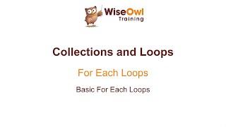 Excel VBA Online Course - 6.3.1 Basic For Each Loops