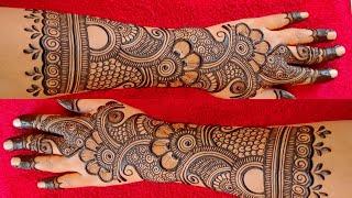 Latest Rakhi special mehndi designs for back side | mehandi ka design full hand | mehndi design 2023