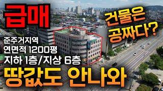 급매청주상가빌딩매매 건물은 공짜입니다 땅값도 안나와 청주 최대규모 재개발 호재까지 준주거지역 대지 345평 연면적 1200평의 상가건물매매 꼬마빌딩매매