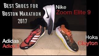 Top Boston Marathon shoes in-depth analysis: Adidas Adios 3, Hoka Clayton, Nike Zoom Elite 9