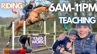 Spend a Busy Sunday with Me: Schooling Horses, Teaching, & Yard Routine - Equestrian Day in the Life