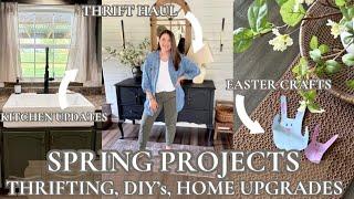 SIMPLE DIY HOME PROJECTS THAT MAKE A BIG IMPACT/Thrift with Me & Haul/EASY HOME UPGRADES + CRAFTS