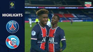 PARIS SAINT-GERMAIN - RC STRASBOURG ALSACE (4 - 0) - Highlights - (PSG - RCSA) / 2020-2021