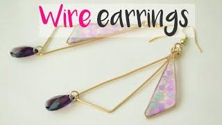 DIY How to make beautiful earrings with wire and UV resin